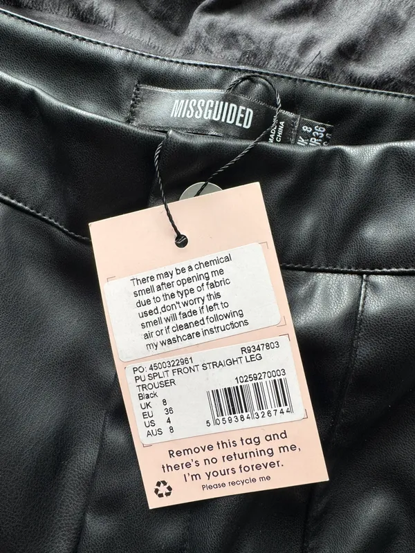 Missguided Faux Leather Pants - Image 2