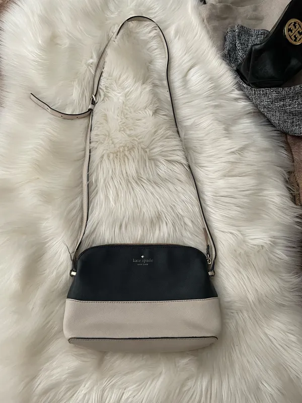 Kate Spade Black and Cream Crossbody Bag - Image 6
