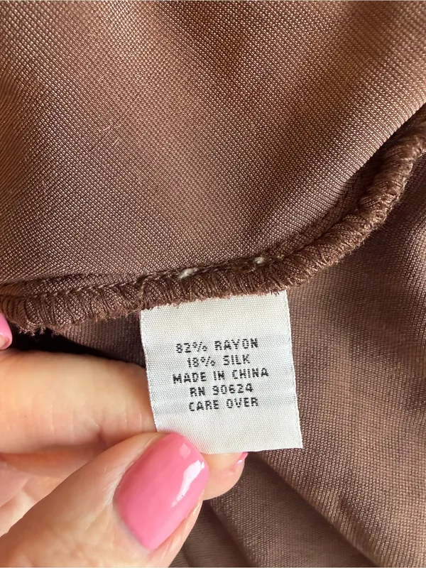 NWT Tasha Polizzi Collection Brown Velvet Skirt Size Large Romantic Western T5 - Image 5