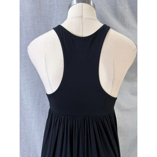 Rachel‎ Pally Black Jersey Racerback Maxi Dress High Neck Pleated Skirt S - Image 5