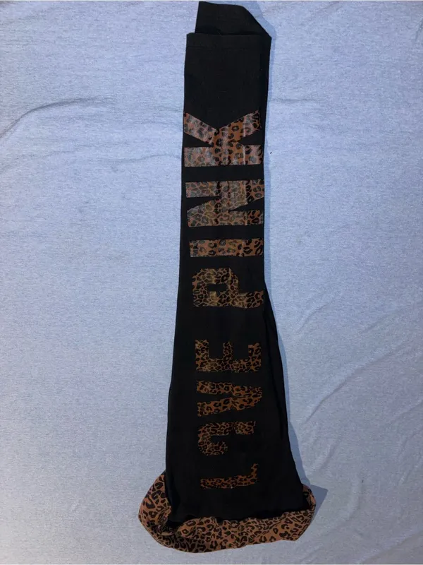 PINK Victoria's Secret Cheetah Mid Rise Fold Over Legging - Image 2