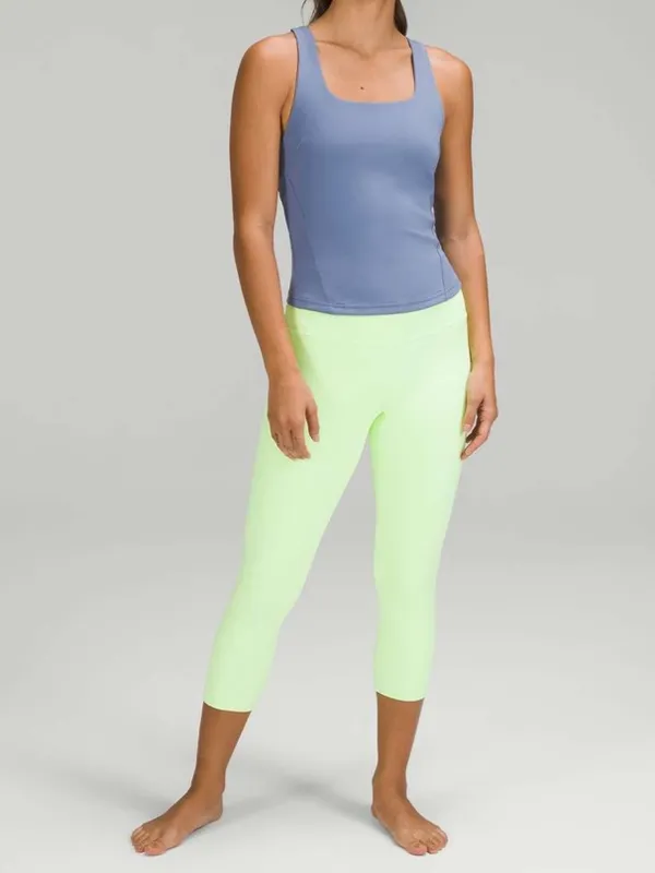 Lululemon InStill Tank Top Water Drop Blue Square Neck Athletic - Image 7
