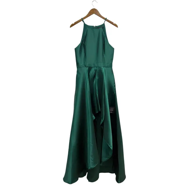 Lulus Broadway Show Emerald Green High-Low Gown size Large NWT - Image 3