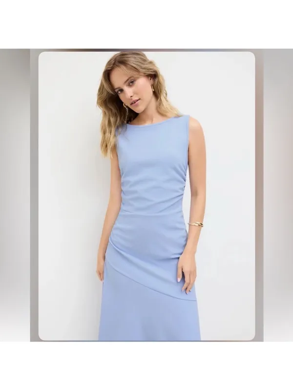 NWT cider boat neck blue maxi dress size S - Image 4