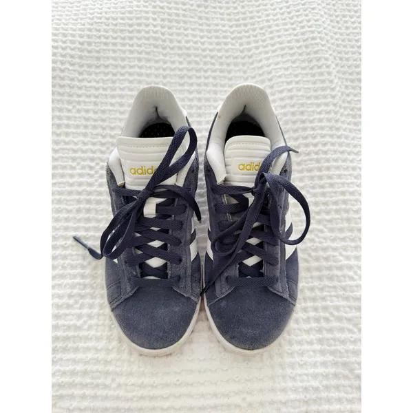 Adidas Grand Court Alpha 00s Suede Platform Sneakers Navy White Women’s 6 - Image 3