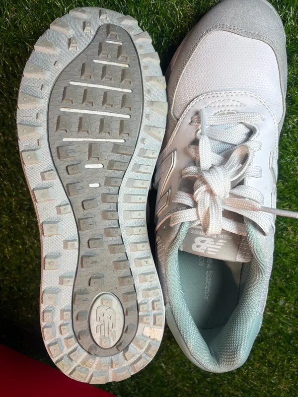 New Balance Neutral Cream, gray, sea foam and white 574 Sneakers - Image 6