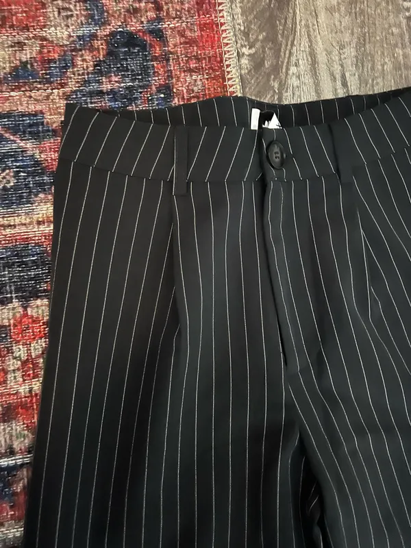 princess polly navy & white stripped trousers - Image 6