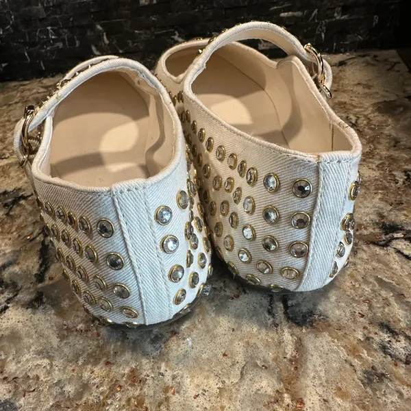 Camila Coelho Princess rhinestone Mary Jane flats Size 9 New Bling - Image 5