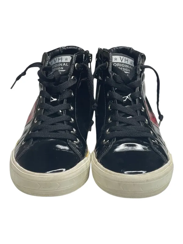 Vintage Havana 𖠌 Snake Eye High Top Sneakers 𖠌 Faux Black Red Patent 𖠌 6.5M - Image 9