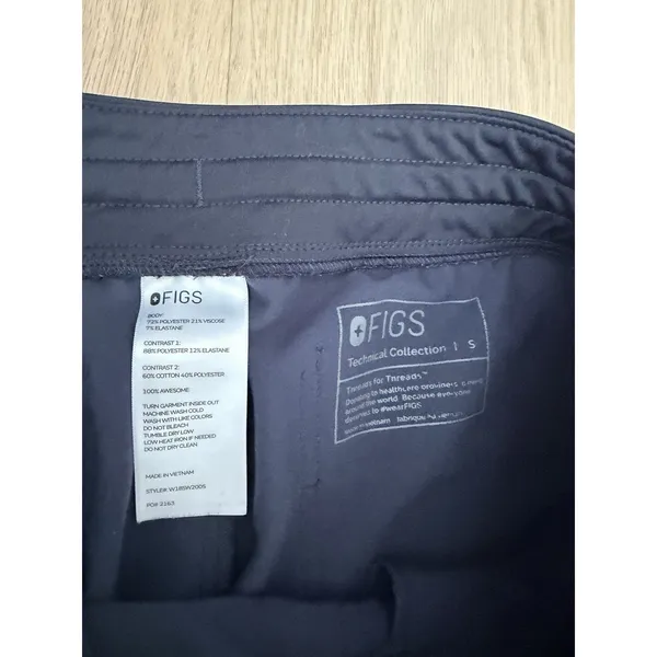 Figs Zamora Jogger Scrub Pants Women's S Technical Collection Navy Blue Nurse - Image 4
