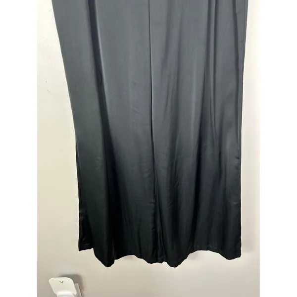 Dissh Rue Black Satin High Waist Wide Trouser Pant 4 - Image 8