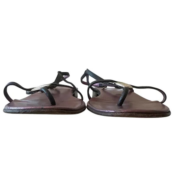 Gucci Tom Ford Era Thong‎ Sandals Metallic Purple 7B - Image 5