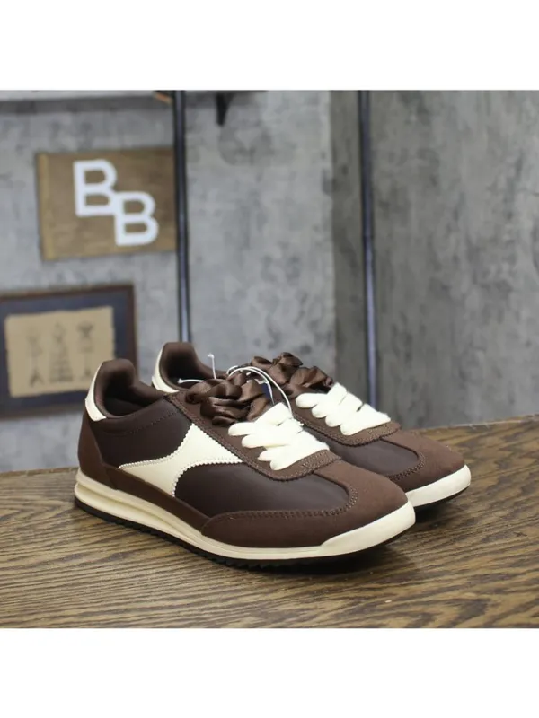 NWT Universal Thread Womens Skyler Jogger Sneakers Double Laces Brown / White 7 - Image 2