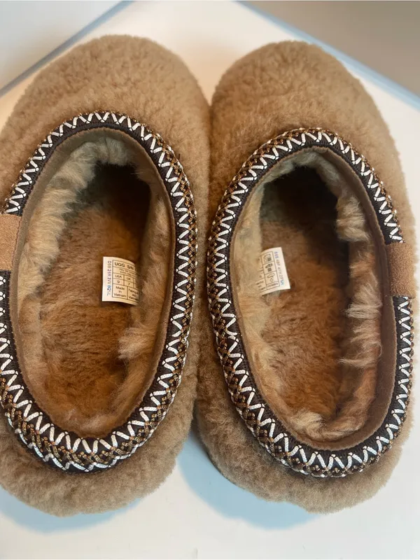 UGG TASMAN MAXI CURLY Plush Sheepskin Slip-on Chestnut Clogs Mules S US 9 - Image 8