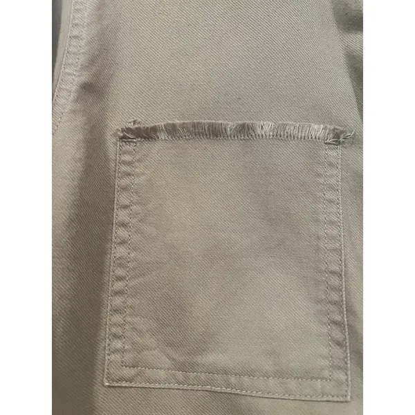 Aerie Olive Green Utility Drawstring Romper Small - Image 7