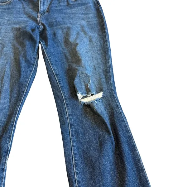 Oliver Logan Crosby Relaxed Taper Jeans Dark Wash Distressed Slow Denim Size 31 - Image 3