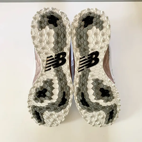 New Balance White Pink Rose Gold Silver Cheetah Golf Shoes US 6 - Image 6
