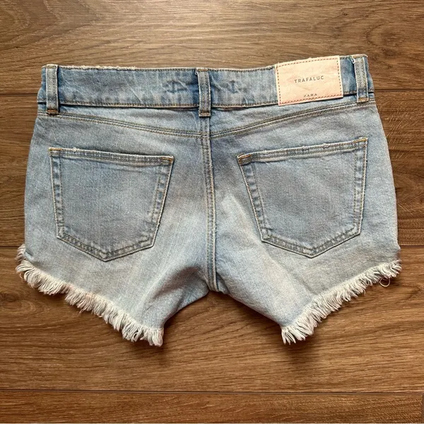 ZARA Trafaluc Embellished Denim Shorts - Image 8