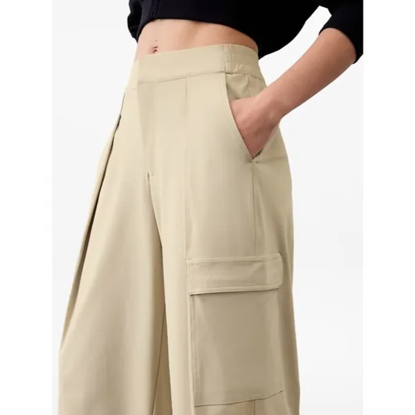 Athleta 4 Pinnacle Cargo Trouser Ecru Size 4 Regular - Image 3