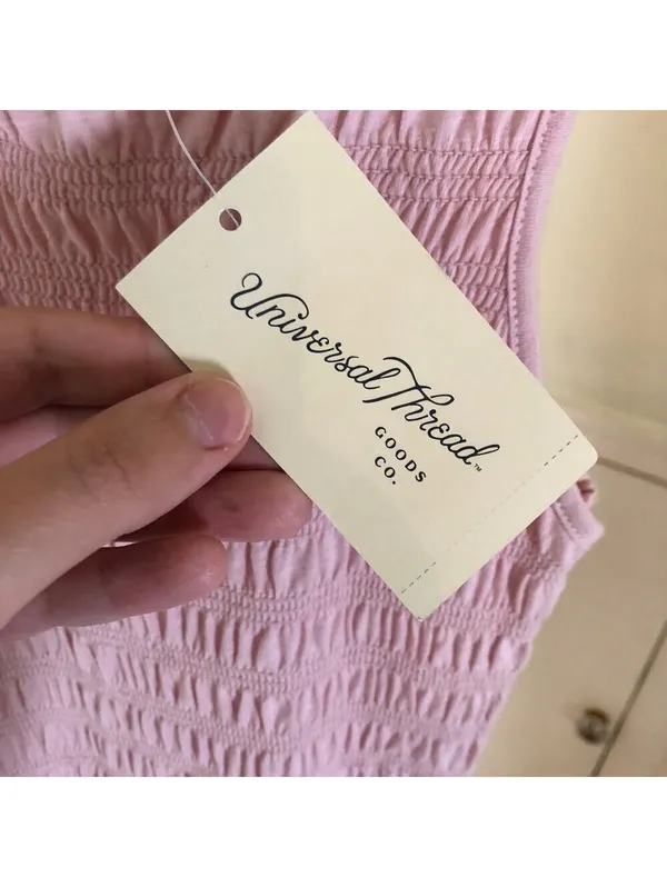 Universal Thread NWT Women's Pink Smocked A-Line Dress Size XS - Image 7