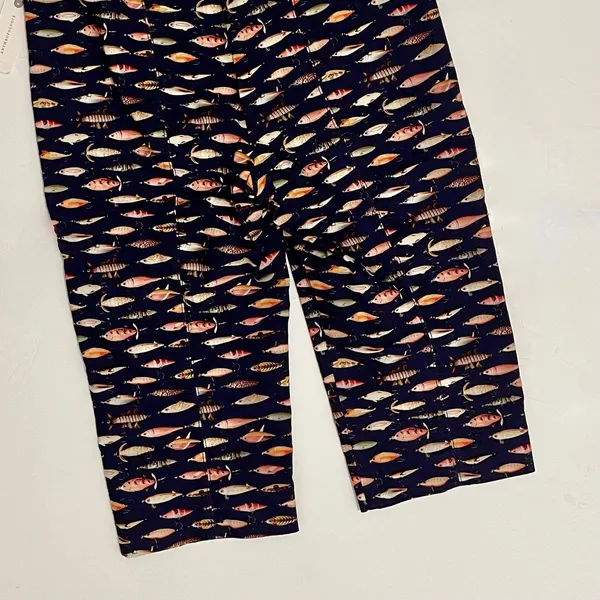 NWT!! Anthropologie MAEVE Fishing Lures Capri Pants Elastic Waist Cropped Medium - Image 10