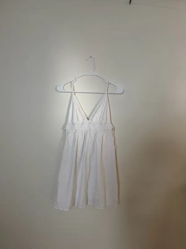 Aerie Linen Blend Side Tie Mini Dress - Image 4