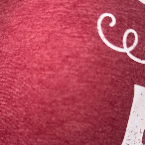 Women's Maroon‎ Graphic Tee Red Size M - Image 6