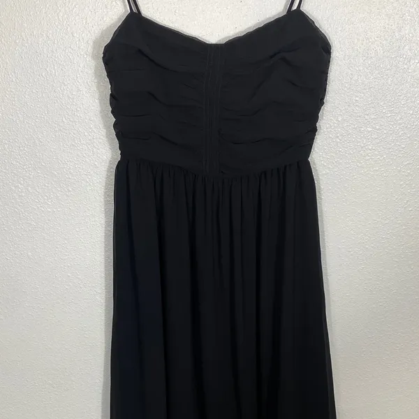 Aritzia Elegant Black Midi Dress Size 8 - Image 6