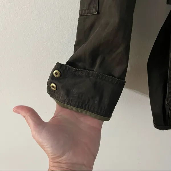 JCrew Resin-coated Black twill field jacket- Size Small - Image 7