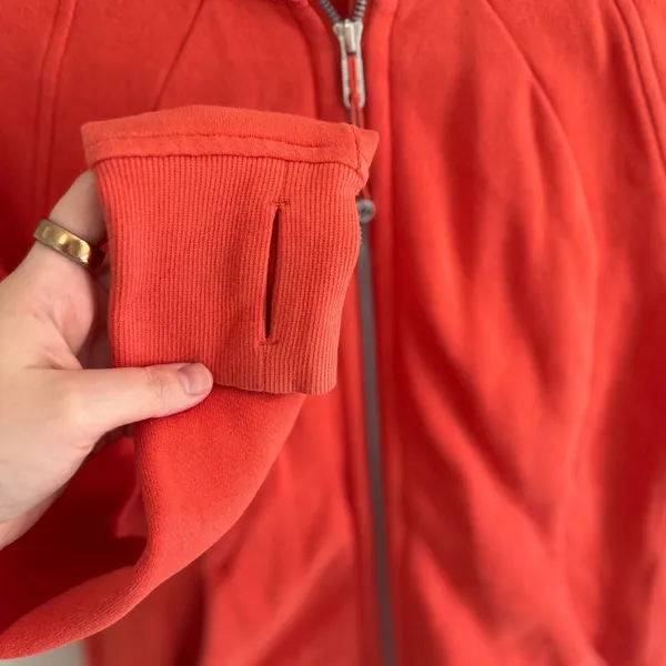 Lululemon Scuba Full-Zip Hoodie Burnt Orange Fleece Jacket Women's Sz 8‎ CA35801 - Image 5