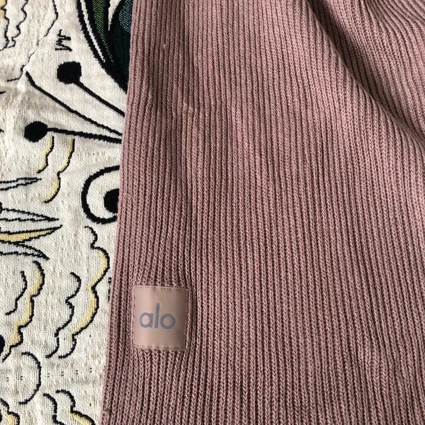 Alo Yoga Domain Rib Knit Sweatpant Gravel S - Image 12