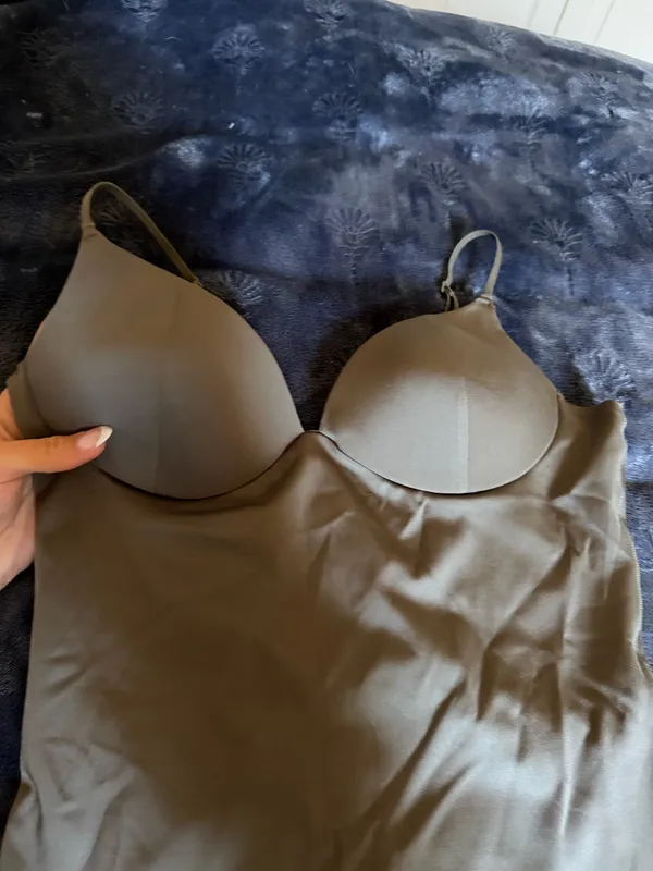 ZARA Polyamide Blend Top Gray Size Medium  - Image 4