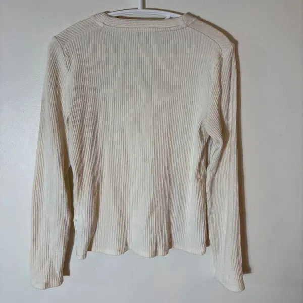 Madewell Brushed Long-Sleeve Henley Size Medium - Image 8
