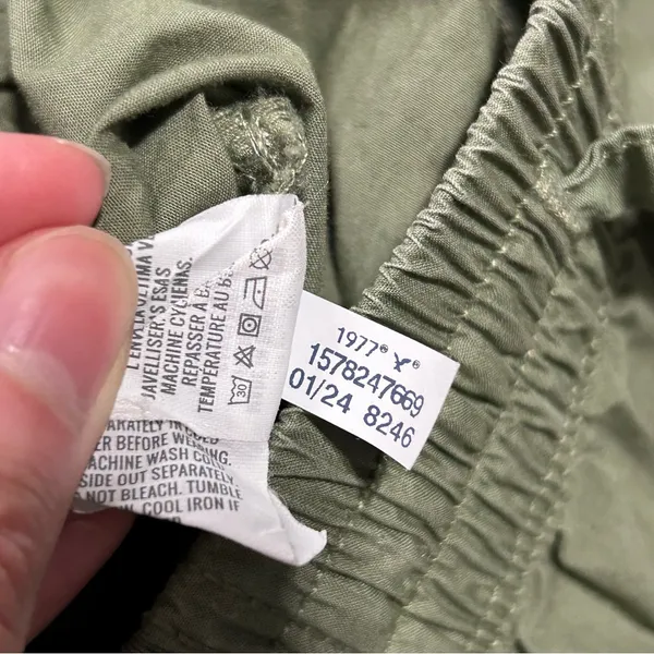 Aerie High Waisted Go For It Baggy Cargo Pants Olive Green Size XS Grunge - Image 9