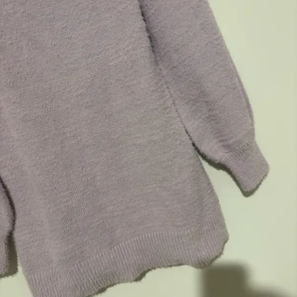 Miami Francesca’s Rosemary Mock Neck Fuzzy Sweater Mini Dress Soft Lilac‎ medium - Image 6