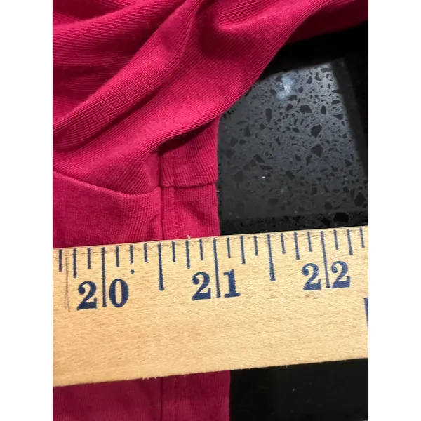 Lululemon Womens Long Sleeve Crew Neck Top Berry Pink Curved Hem Activewear 3869 - Image 5
