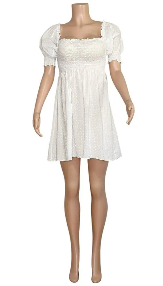 HILL HOUSE Athena Nap Dress, White Swiss Dot, Small - Image 12