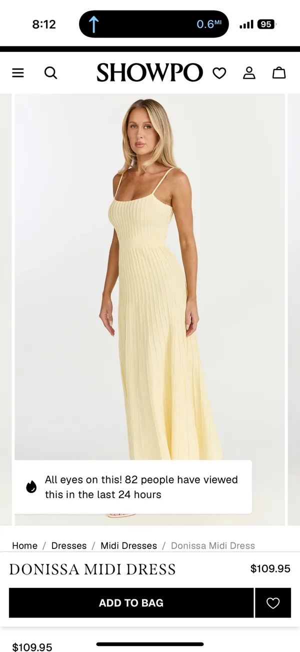 NWT Showpo DONISSA MIDI DRESS size 6 - Image 2