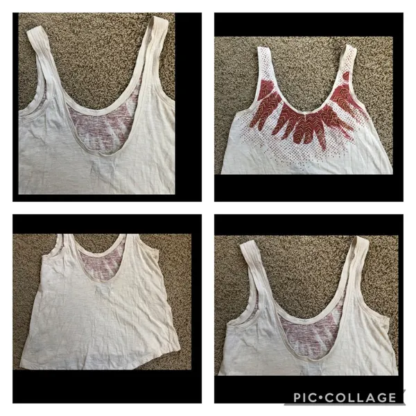 Ecote beaded polka dot tank Sz XS - Image 9