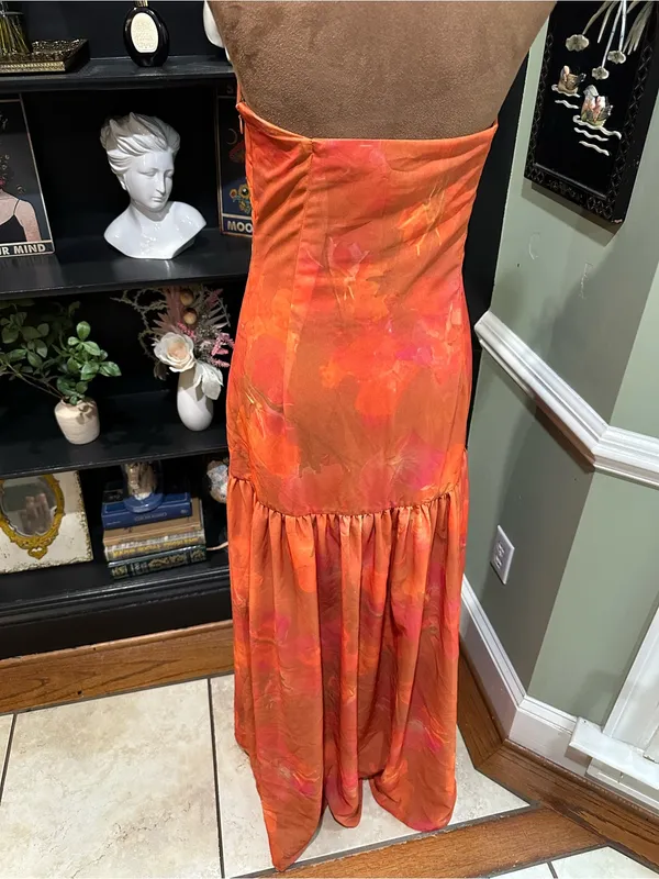 Peppermayo Eden Strapless Tropical Maxi Dress – Size US 8 - Image 8