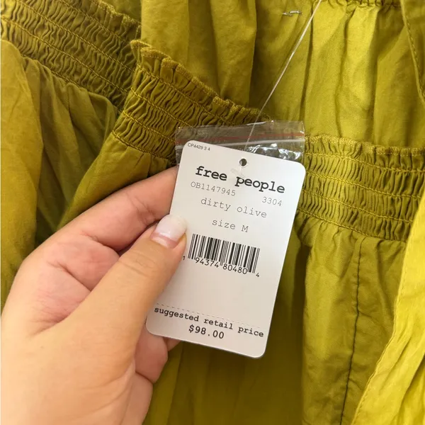 Free People Dirty Olive Sail Away Halter Tunic Mini‎ Dress - Image 10