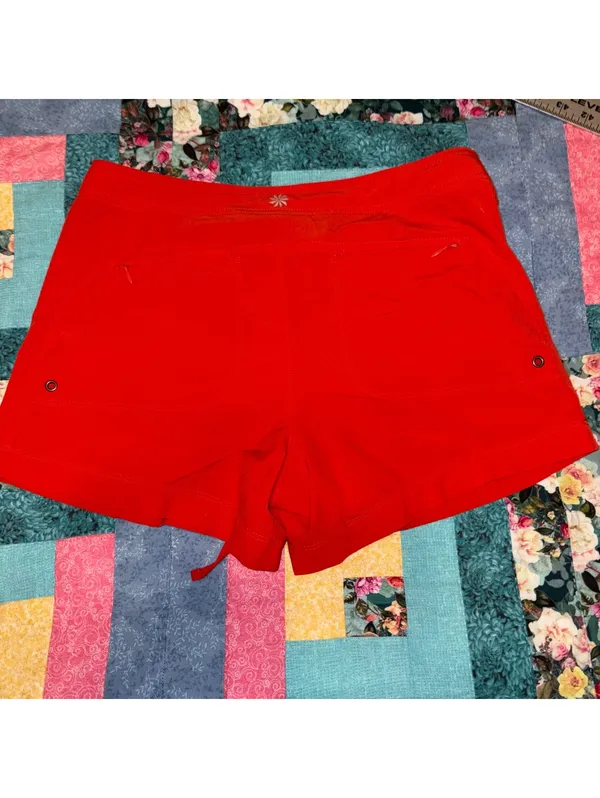 Athleta Woman’s Size 2 Red Athletic Shorts Workout Running, Casual Elastic - Image 6