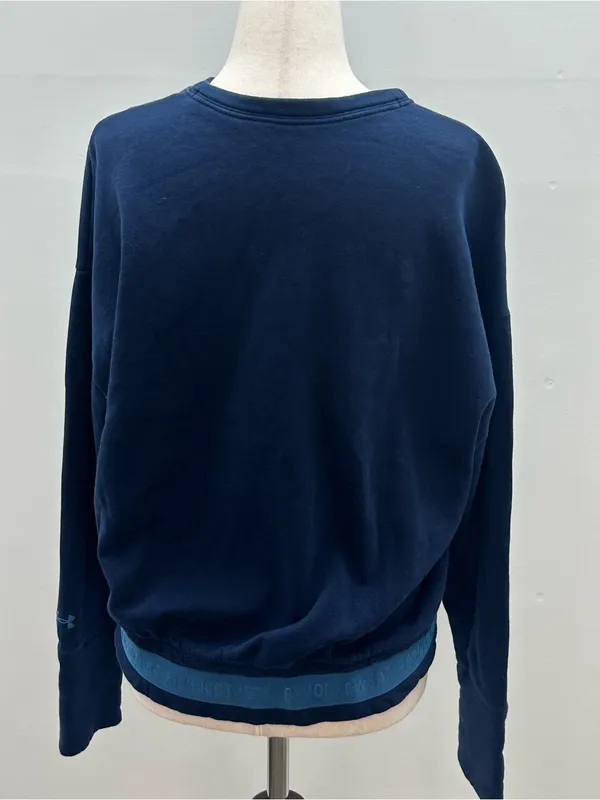 Under Armour Project Rock Cinch Hem Sweatshirt Small Blue Blood Sweat Respect - Image 6