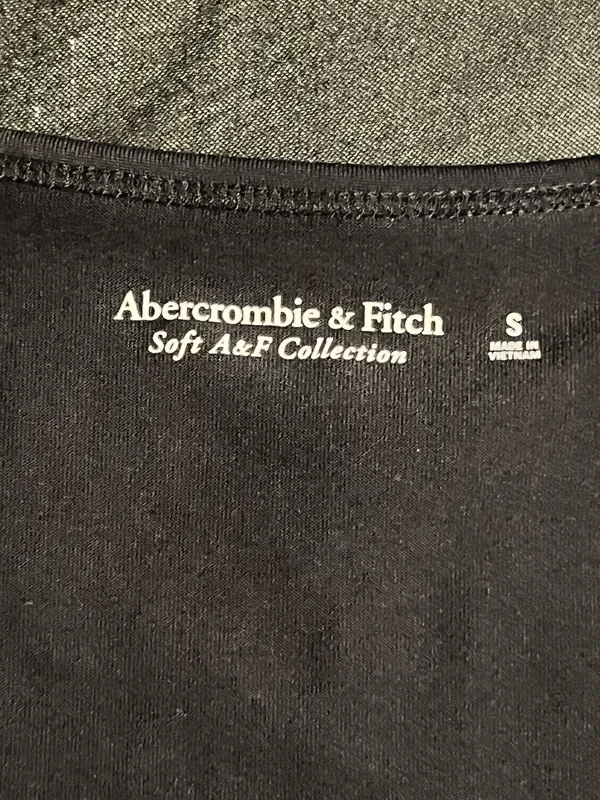 Womens S NWT Abercrombie & Fitch Scoop Neck Black Long Sleeve Thong Bodysuit - Image 7