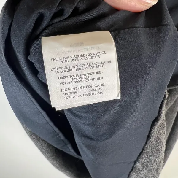Madewell Womens Gray Wool Blend Mini Skirt Size 12 Lined Back Zip Heathered‎ - Image 7