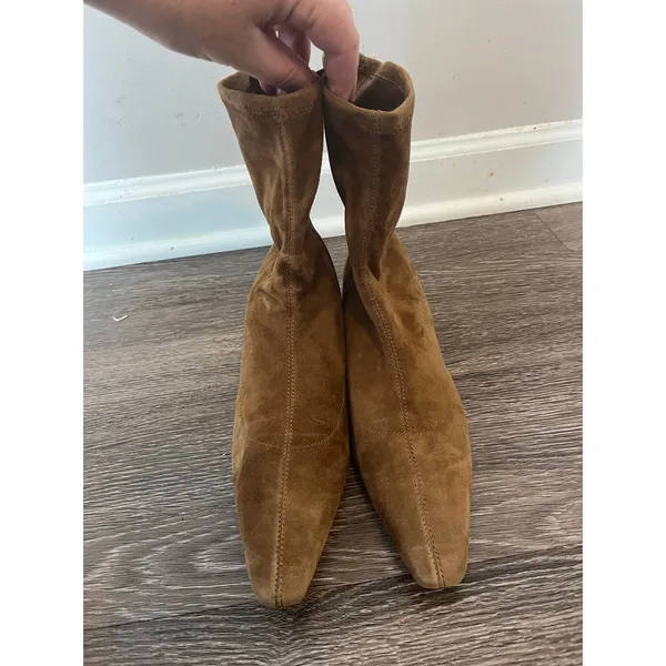 MADEWELL The Ciel Glove Ankle Boot in Warm Chestnut Suede Size 8 - Image 5