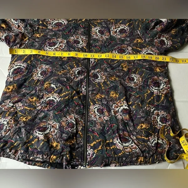 Free People Women’s Floral Bomber Jacket Size Small - Image 6