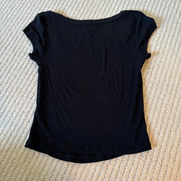 Garage Scoop Black Neck Top - Image 2