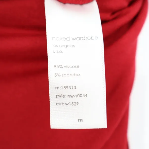 Naked Wardrobe Red Bodycon Maxi Skirt High Waisted Size M - Image 5