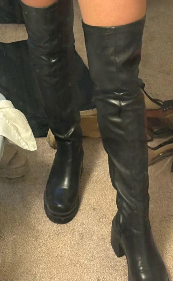 Diba True high high black leather boots - Image 2